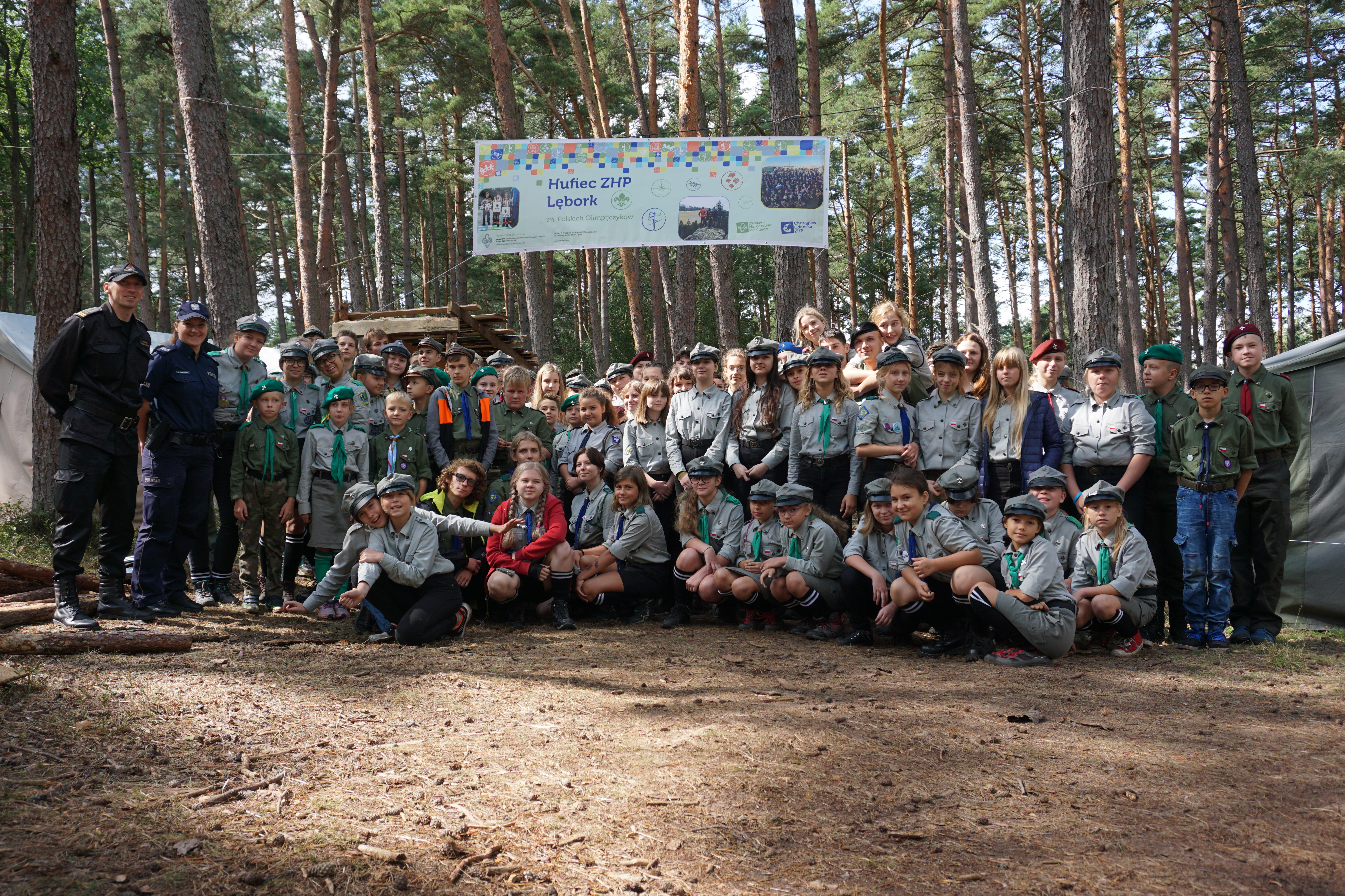 Obóz drużyn Hufca ZHP Lębork w Szklanej Hucie